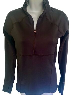 Calla  Black Half-Zip Knit -Small